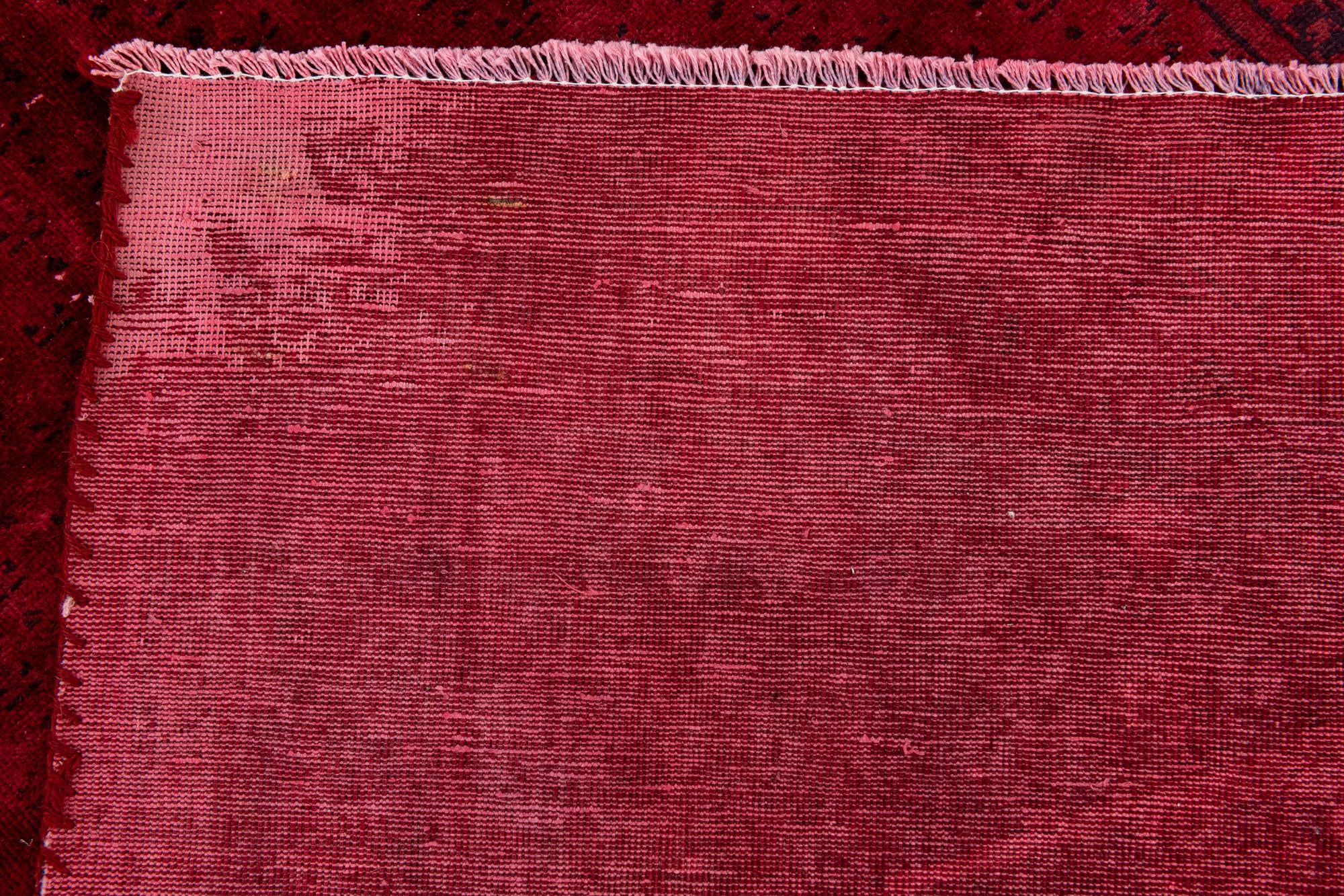 3' 9 x 9' 7 Hand Knotted Ultra Vintage Persian Wool Runner Rug