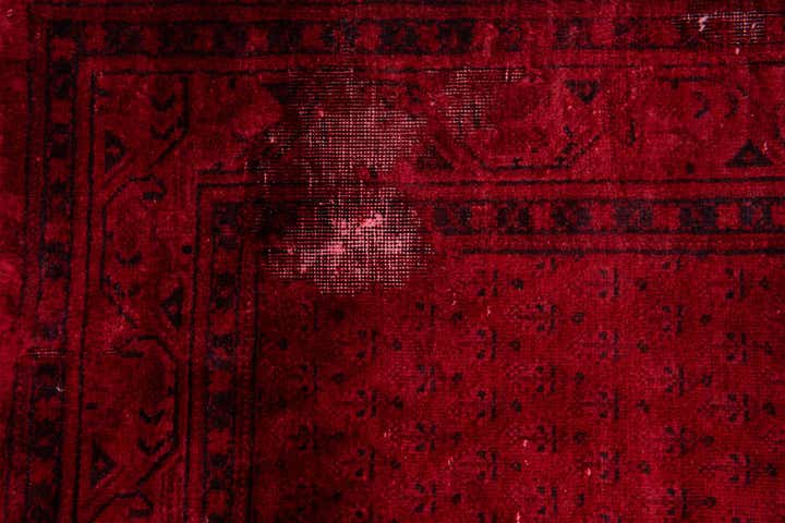 3' 9 x 9' 7 Hand Knotted Ultra Vintage Persian Wool Runner Rug