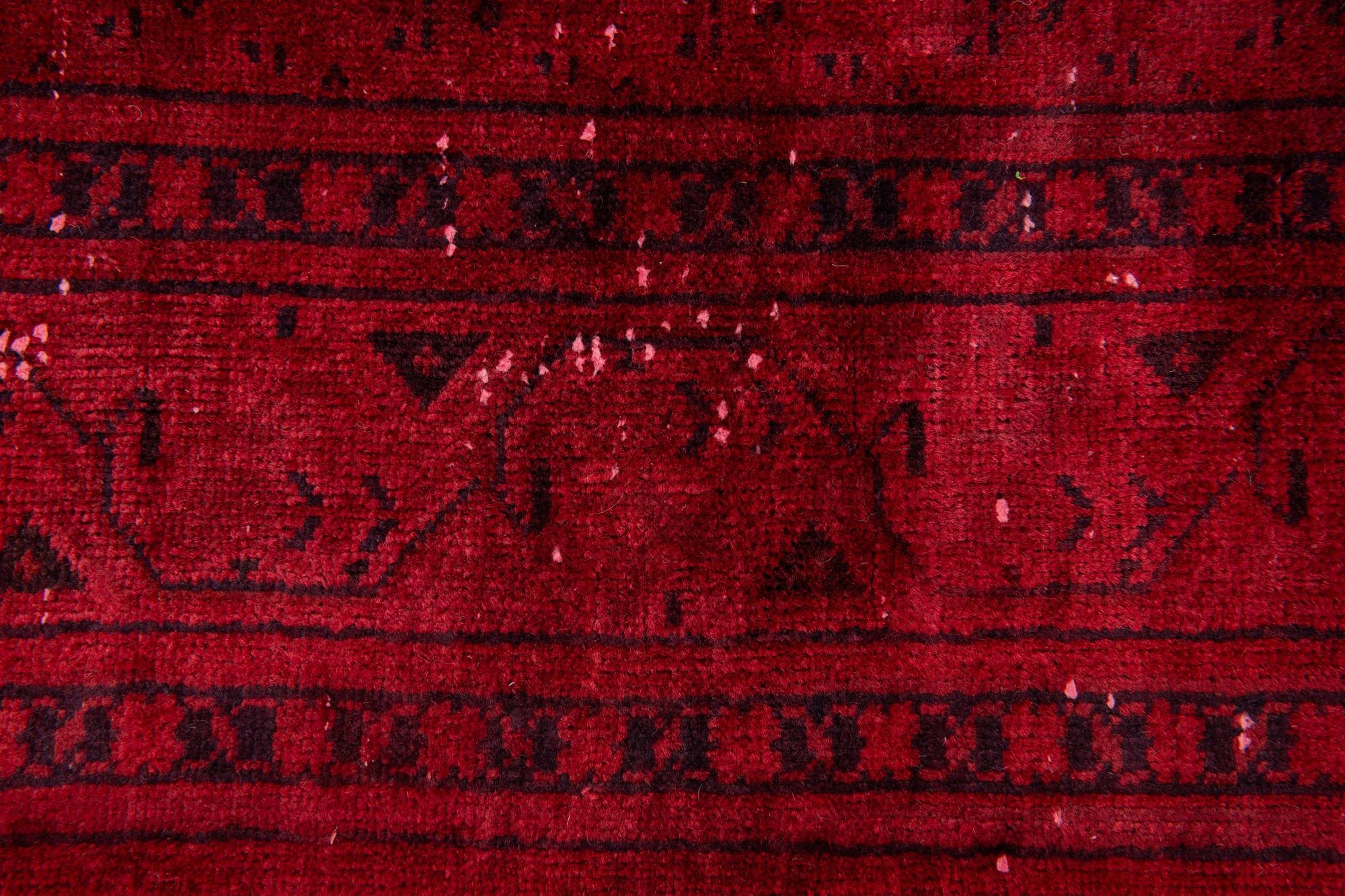 3' 9 x 9' 7 Hand Knotted Ultra Vintage Persian Wool Runner Rug