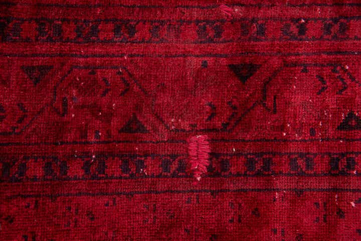 3' 9 x 9' 7 Hand Knotted Ultra Vintage Persian Wool Runner Rug