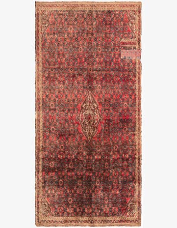 4' 2 x 9' Hand Knotted Ultra Vintage Persian Wool Runner Rug