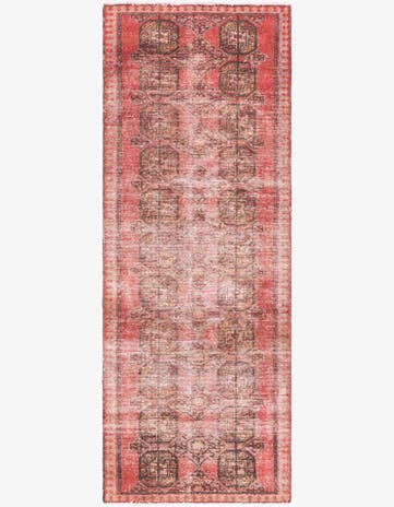 2' 6 x 6' 9 Hand Knotted Ultra Vintage Persian Wool Runner Rug