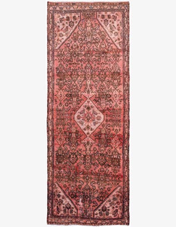 3' 8 x 10' Hand Knotted Ultra Vintage Persian Wool Runner Rug