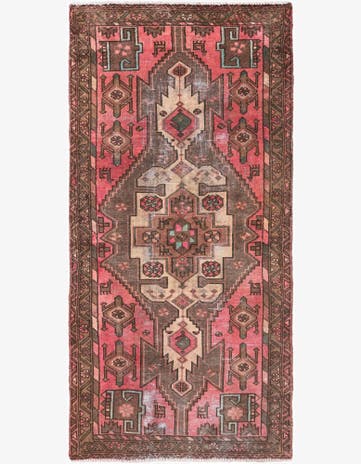 3' 2 x 6' 4 Hand Knotted Ultra Vintage Persian Wool Runner Rug