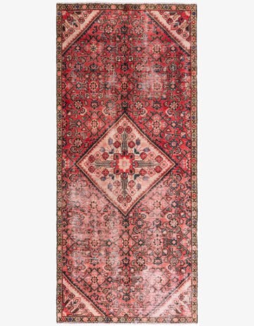 3' 8 x 8' 5 Hand Knotted Ultra Vintage Persian Wool Runner Rug