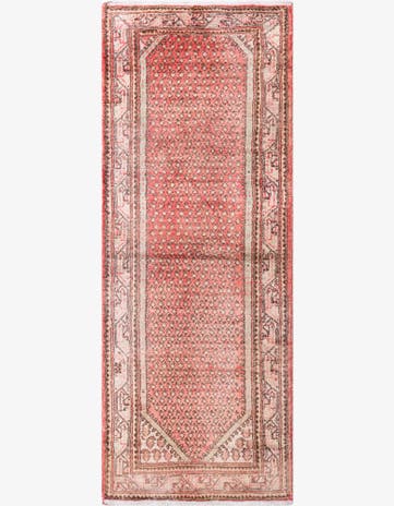 3' 10 x 9' 9 Hand Knotted Ultra Vintage Persian Wool Runner Rug