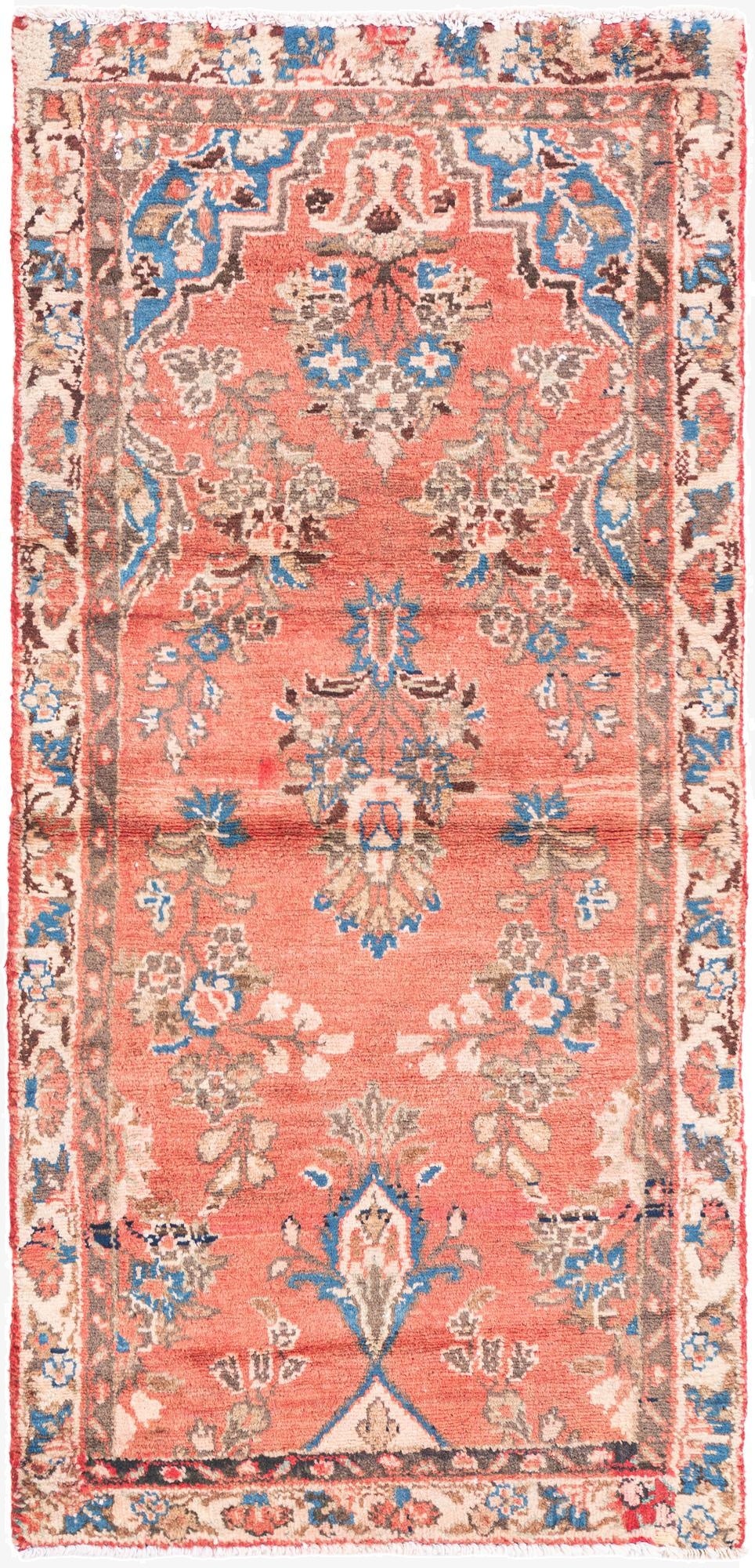 2' 3 x 4' 9  Hand Knotted Ultra Vintage Persian Wool Runner Rug