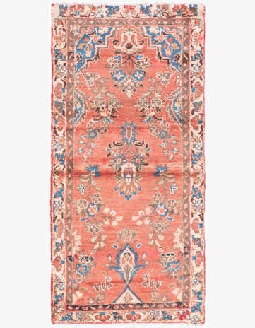 2' 3 x 4' 9 Hand Knotted Ultra Vintage Persian Wool Runner Rug