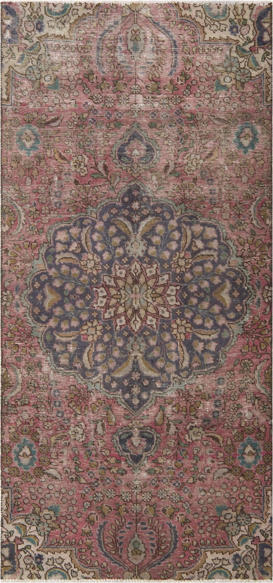 Primary image 3' 10 x 8' 1  Hand Knotted Ultra Vintage Persian Wool Runner Rug