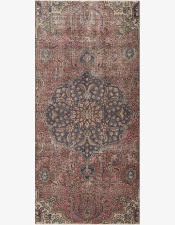 3' 10 x 8' 1 Hand Knotted Ultra Vintage Persian Wool Runner Rug