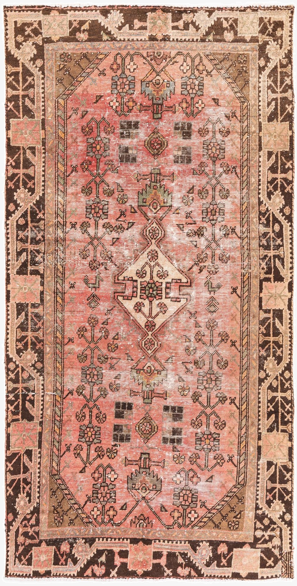 Primary image 4' 2 x 8' 3  Hand Knotted Ultra Vintage Persian Wool Runner Rug