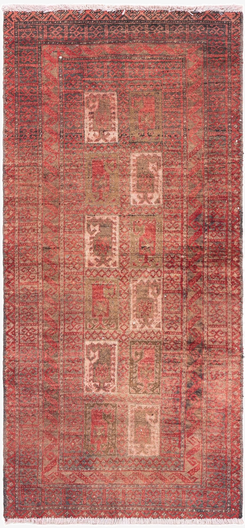 2' 2 x 4' 7  Hand Knotted Ultra Vintage Persian Wool Runner Rug