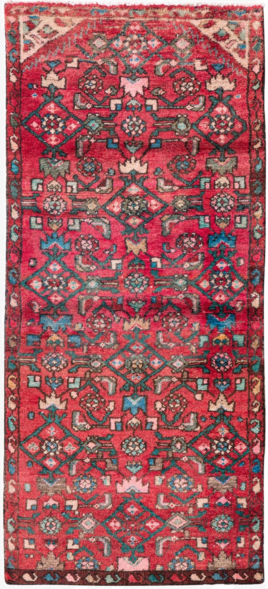 2' 4 x 5' 3  Hand Knotted Ultra Vintage Persian Wool Runner Rug