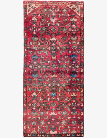 2' 4 x 5' 3 Hand Knotted Ultra Vintage Persian Wool Runner Rug