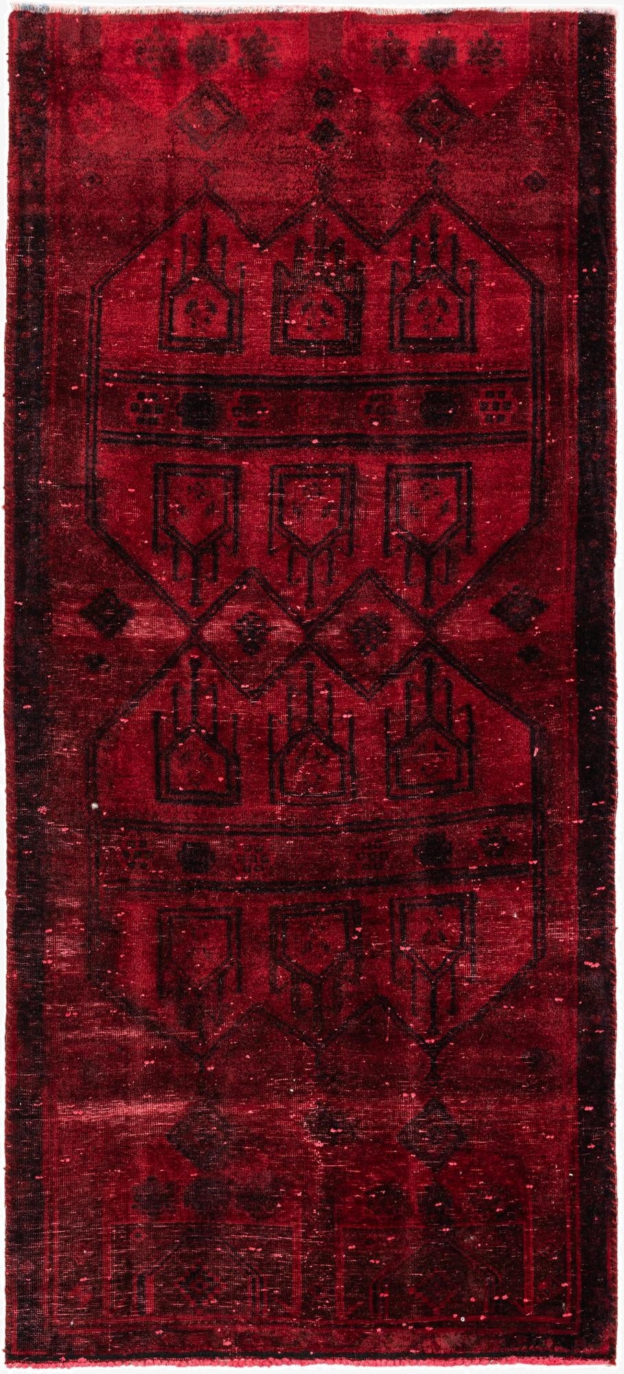 3' 2 x 7' 1  Hand Knotted Ultra Vintage Persian Wool Runner Rug