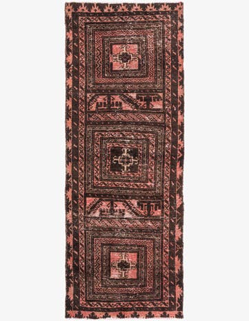 2' 6 x 6' 8 Hand Knotted Ultra Vintage Persian Wool Runner Rug