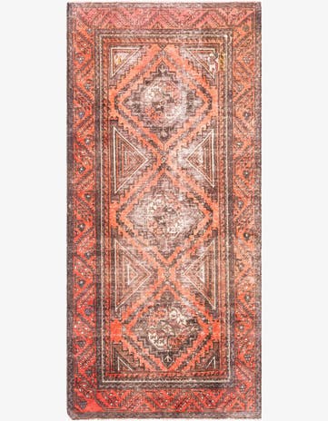 4' x 8' Hand Knotted Ultra Vintage Persian Wool Runner Rug