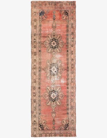 3' 4 x 10' Hand Knotted Ultra Vintage Persian Wool Runner Rug