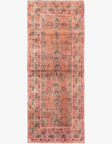 3' 6 x 8' 9 Hand Knotted Ultra Vintage Persian Wool Runner Rug