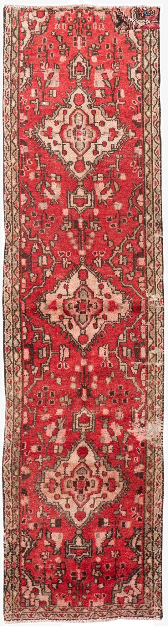 2' 4 x 9'  Hand Knotted Ultra Vintage Persian Wool Runner Rug
