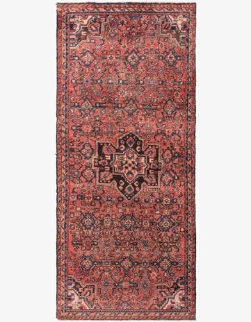 3' 10 x 9' 6 Hand Knotted Ultra Vintage Persian Wool Runner Rug