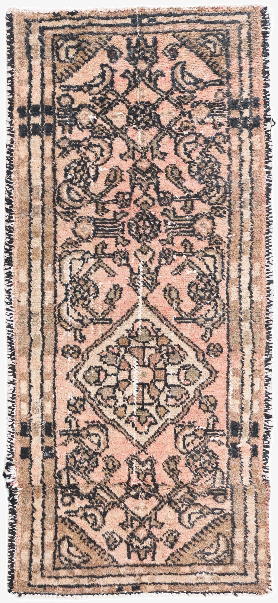 2' 2 x 4' 9  Hand Knotted Ultra Vintage Persian Wool Runner Rug