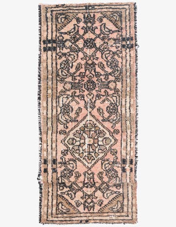 2' 2 x 4' 9 Hand Knotted Ultra Vintage Persian Wool Runner Rug