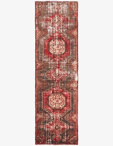 2' 10 x 9' 6 Hand Knotted Ultra Vintage Persian Wool Runner Rug