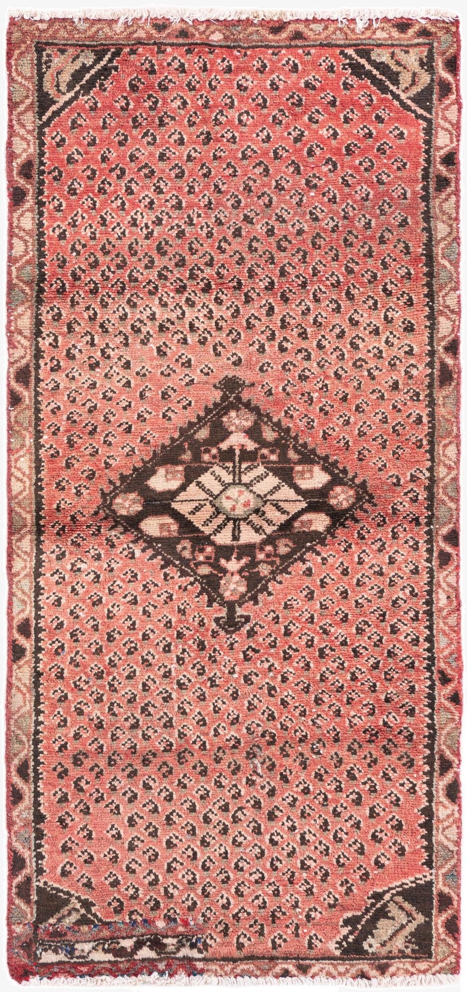 2' 1 x 4' 8  Hand Knotted Ultra Vintage Persian Wool Runner Rug