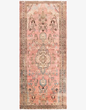 3' 7 x 8' 2 Hand Knotted Ultra Vintage Persian Wool Runner Rug