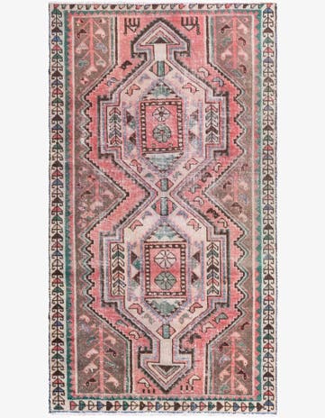 2' 9 x 6' 9 Hand Knotted Ultra Vintage Persian Wool Runner Rug