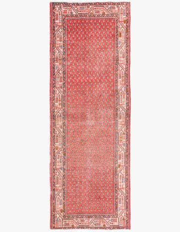 3' 5 x 9' 9 Hand Knotted Ultra Vintage Persian Wool Runner Rug