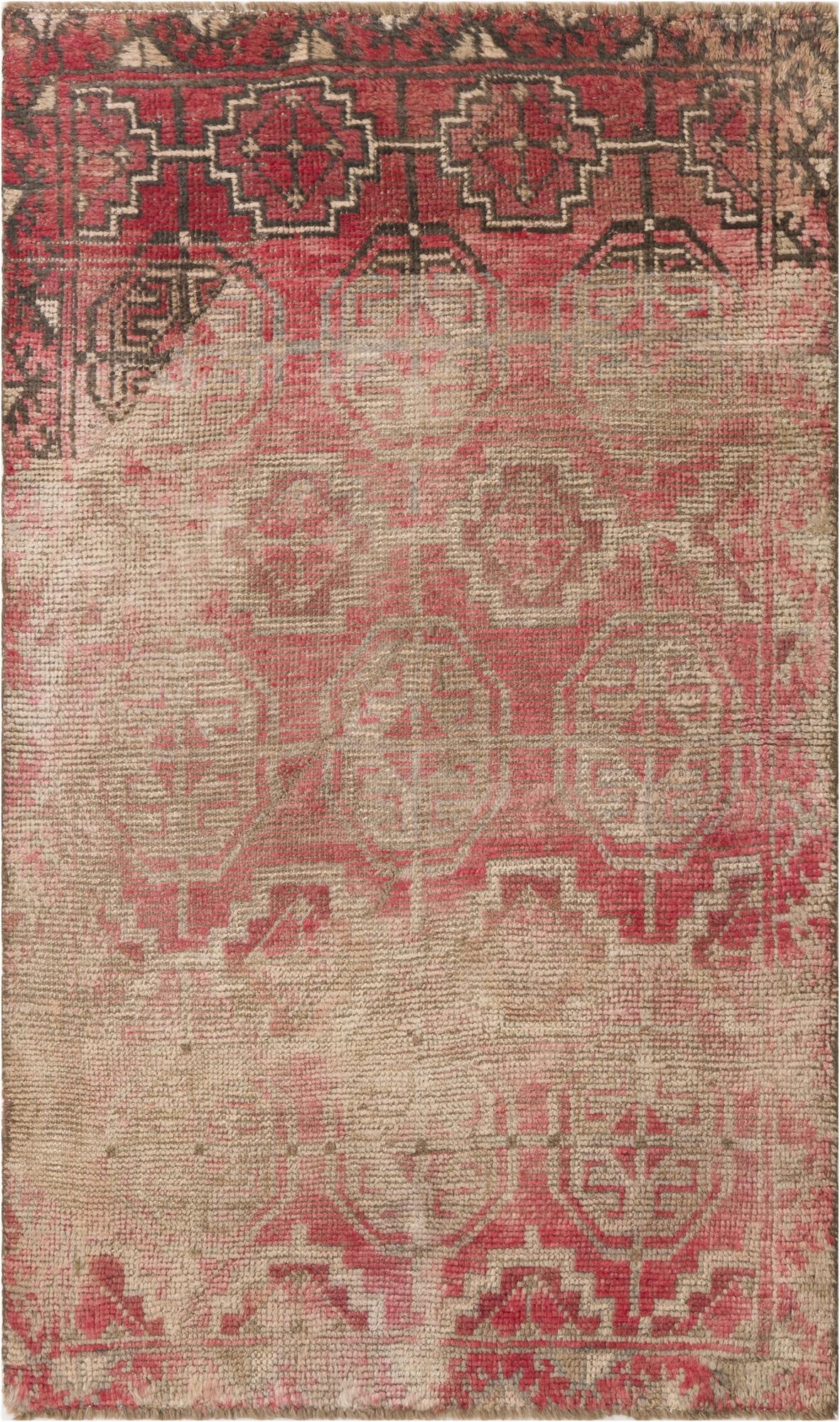 3' 3 x 5' 5  Hand Knotted Ultra Vintage Persian Wool Runner Rug