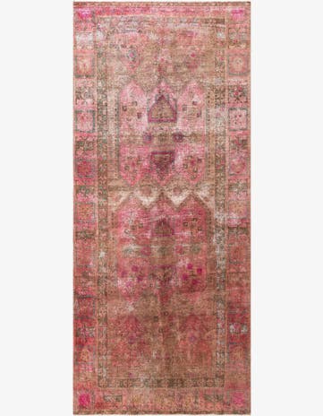 4' 5 x 10' 5 Hand Knotted Ultra Vintage Persian Wool Runner Rug