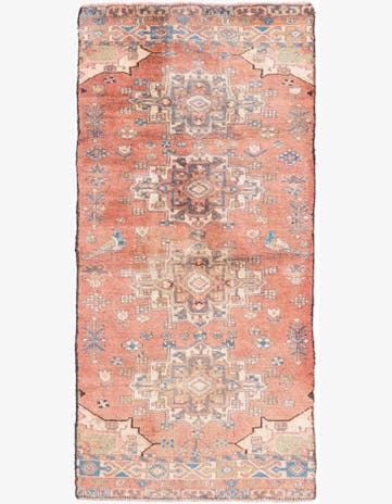 2' 10 x 6' 5 Hand Knotted Ultra Vintage Persian Wool Runner Rug