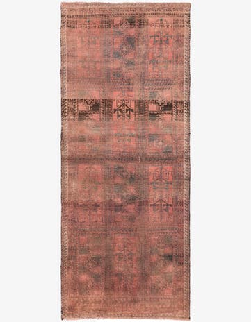 2' 8 x 6' 4 Hand Knotted Ultra Vintage Persian Wool Runner Rug