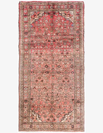 3' 5 x 7' 4 Hand Knotted Ultra Vintage Persian Wool Runner Rug