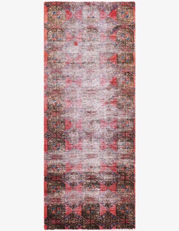 2' 7 x 6' 4 Hand Knotted Ultra Vintage Persian Wool Runner Rug