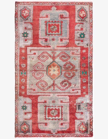 3' 2 x 5' 9 Hand Knotted Ultra Vintage Persian Wool Runner Rug