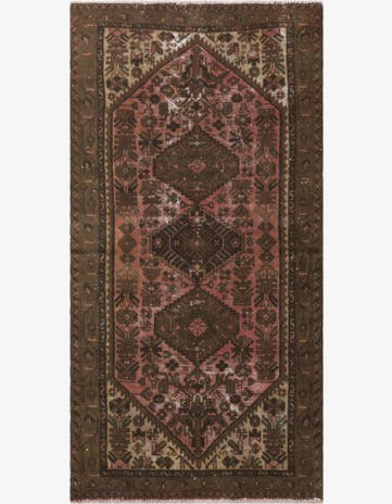 3' 2 x 6' 1 Hand Knotted Ultra Vintage Persian Wool Runner Rug