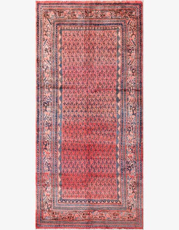 4' x 9' Hand Knotted Ultra Vintage Persian Wool Runner Rug