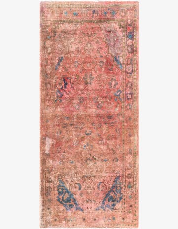 3' 5 x 7' 7 Hand Knotted Ultra Vintage Persian Wool Runner Rug