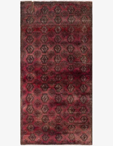 3' x 6' 2 Hand Knotted Ultra Vintage Persian Wool Runner Rug