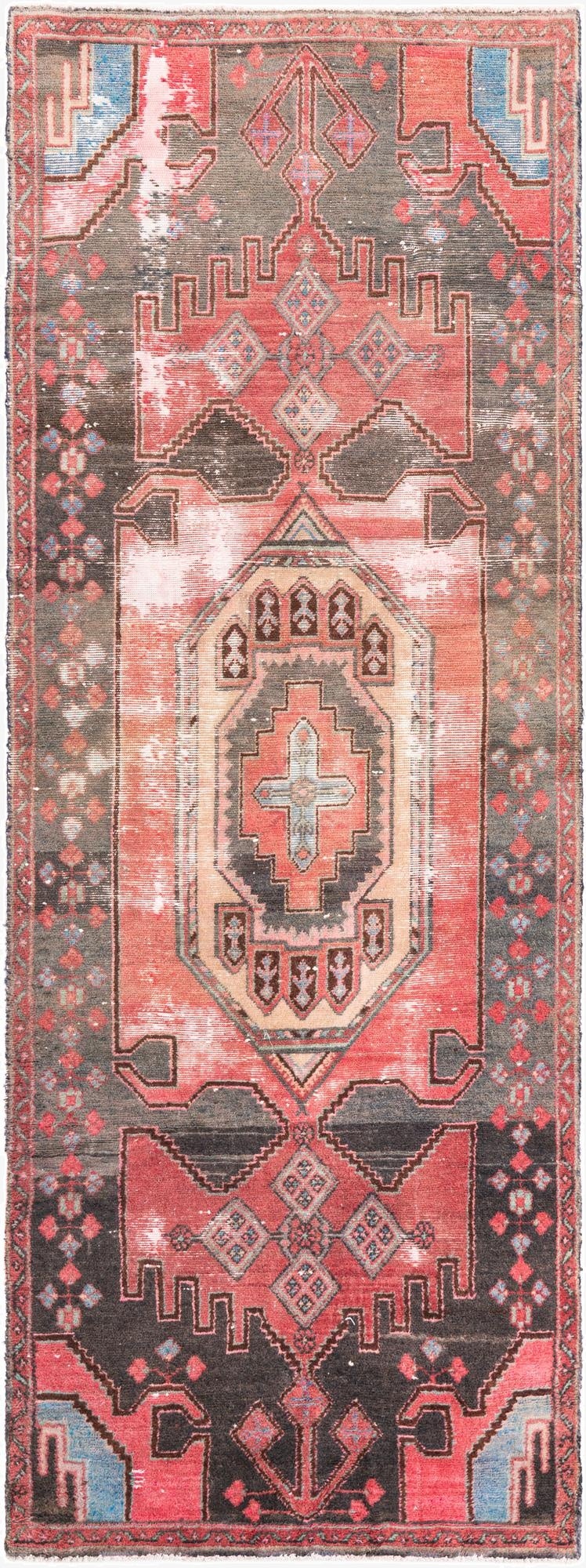 Primary image 3' 5 x 9' 1  Hand Knotted Ultra Vintage Persian Wool Runner Rug