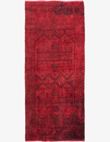 3' 9 x 9' Hand Knotted Ultra Vintage Persian Wool Runner Rug
