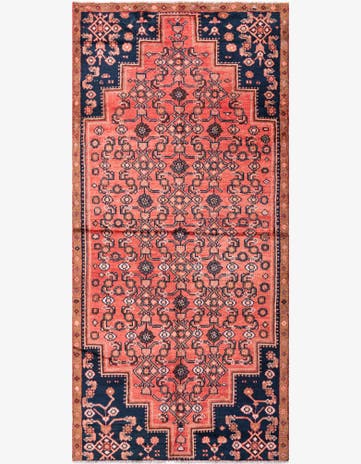 4' 1 x 8' 9 Hand Knotted Ultra Vintage Persian Wool Runner Rug