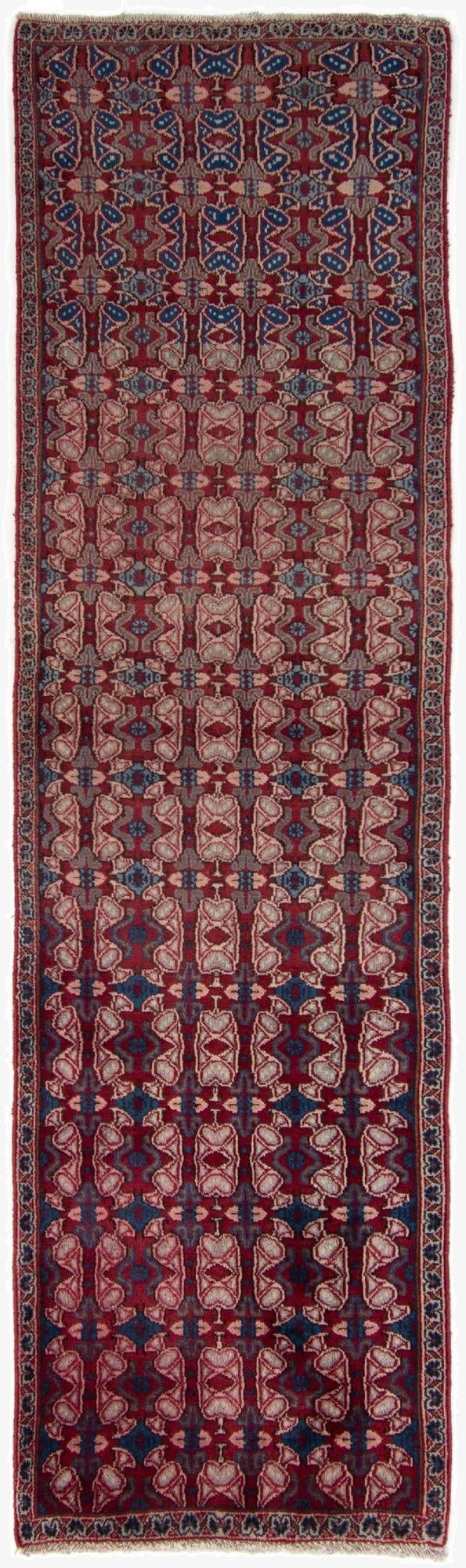 2' 5 x 8' 11  Hand Knotted Veramin Persian Runner Rug