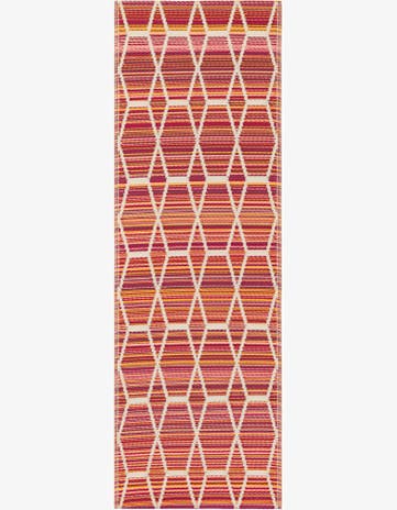 Red Easy-Clean Vista Breeze Indoor / Outdoor Runner Rug