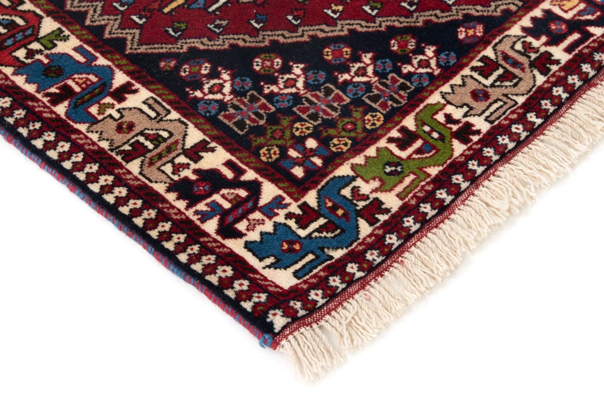 90cm x 290cm anudado a mano Yalameh Alfombra Persa Lana Pasillera