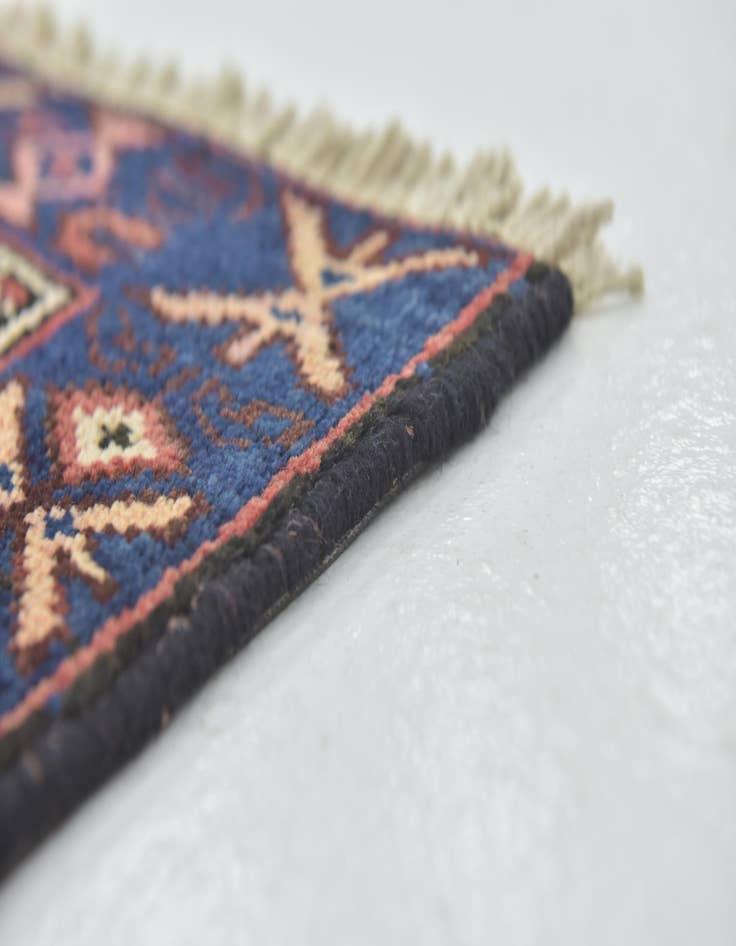 Detail image of 3' 9 x 9' 9  Hand Knotted Zanjan Persian Wool Runner Rug